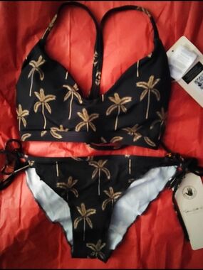 Body Glove Cayman Island Palm Tree Print Bikini Set XS NWT